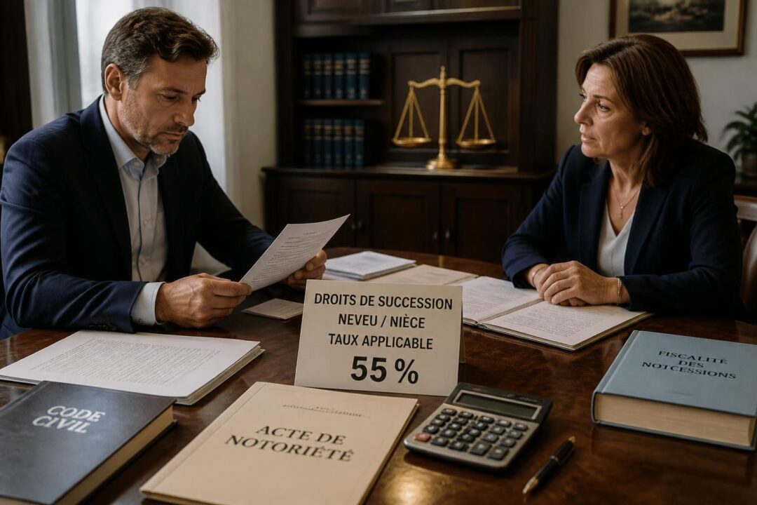 découvrez les règles des droits de succession pour un neveu ou une nièce, incluant l'abattement applicable, le taux d'imposition de 55 %, et les modalités de représentation en cas de décès.