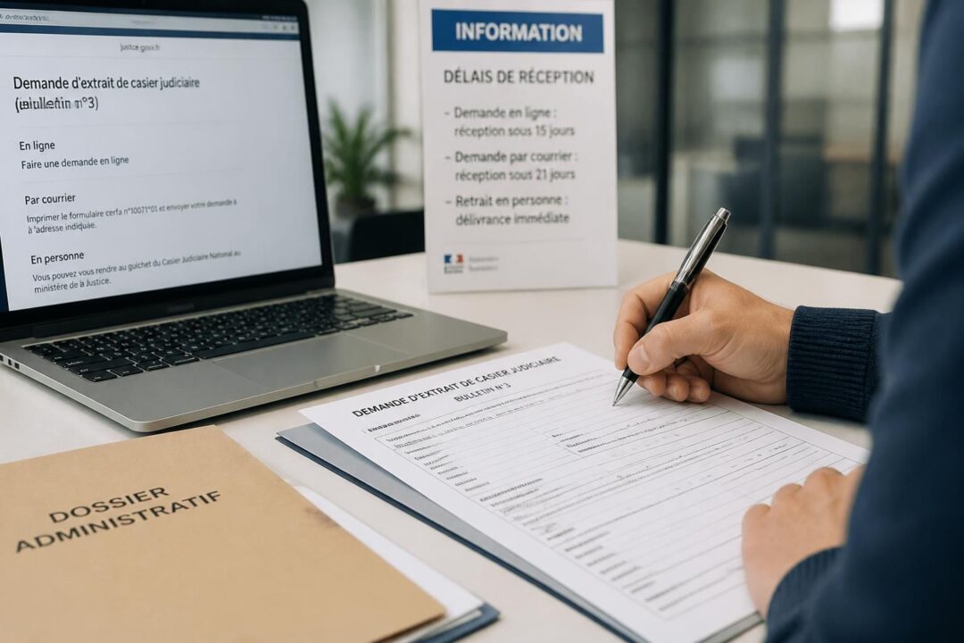 découvrez la procédure détaillée pour obtenir un extrait de casier judiciaire bulletin numéro 3, ainsi que les délais de réception à prévoir.
