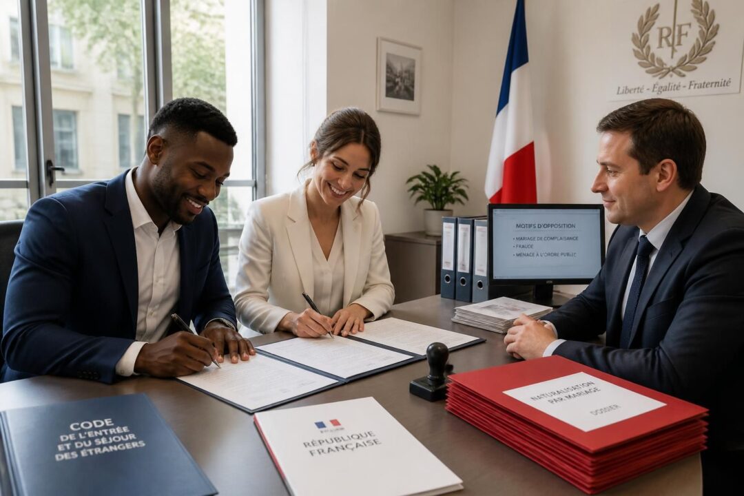 découvrez la procédure de déclaration pour obtenir la nationalité française par mariage ainsi que les principaux motifs d'opposition à cette acquisition.